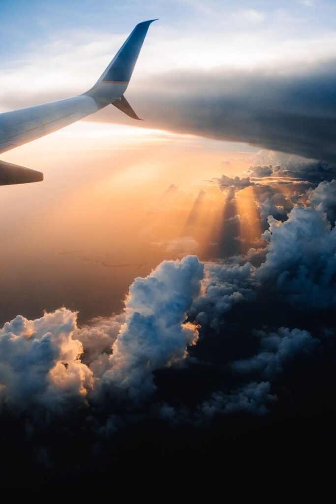 View from an airplane window