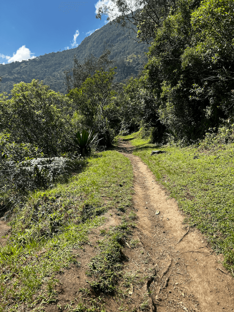 mountain trail in Baños Ecuador